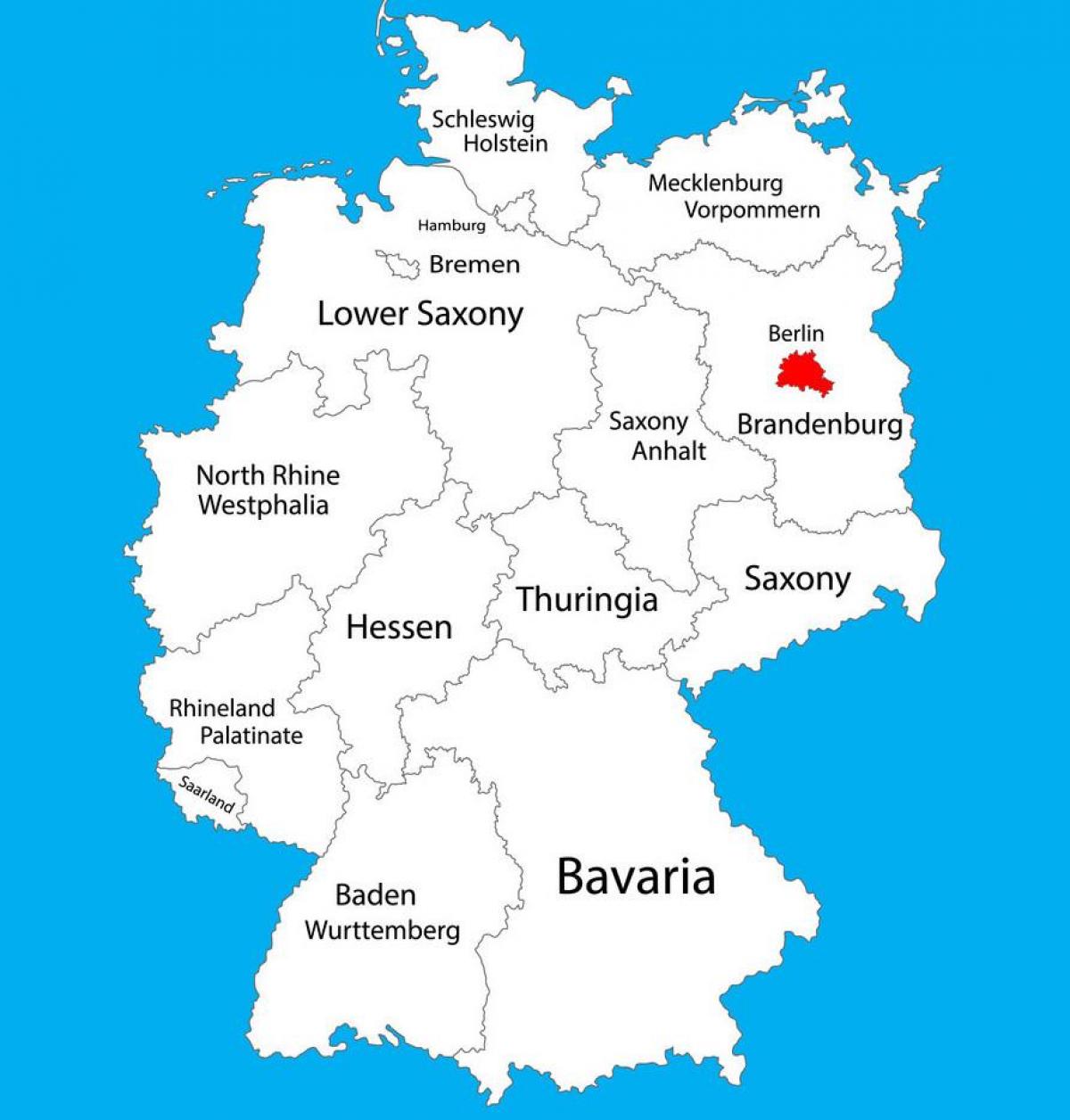 mapa německa ukazuje berlíně