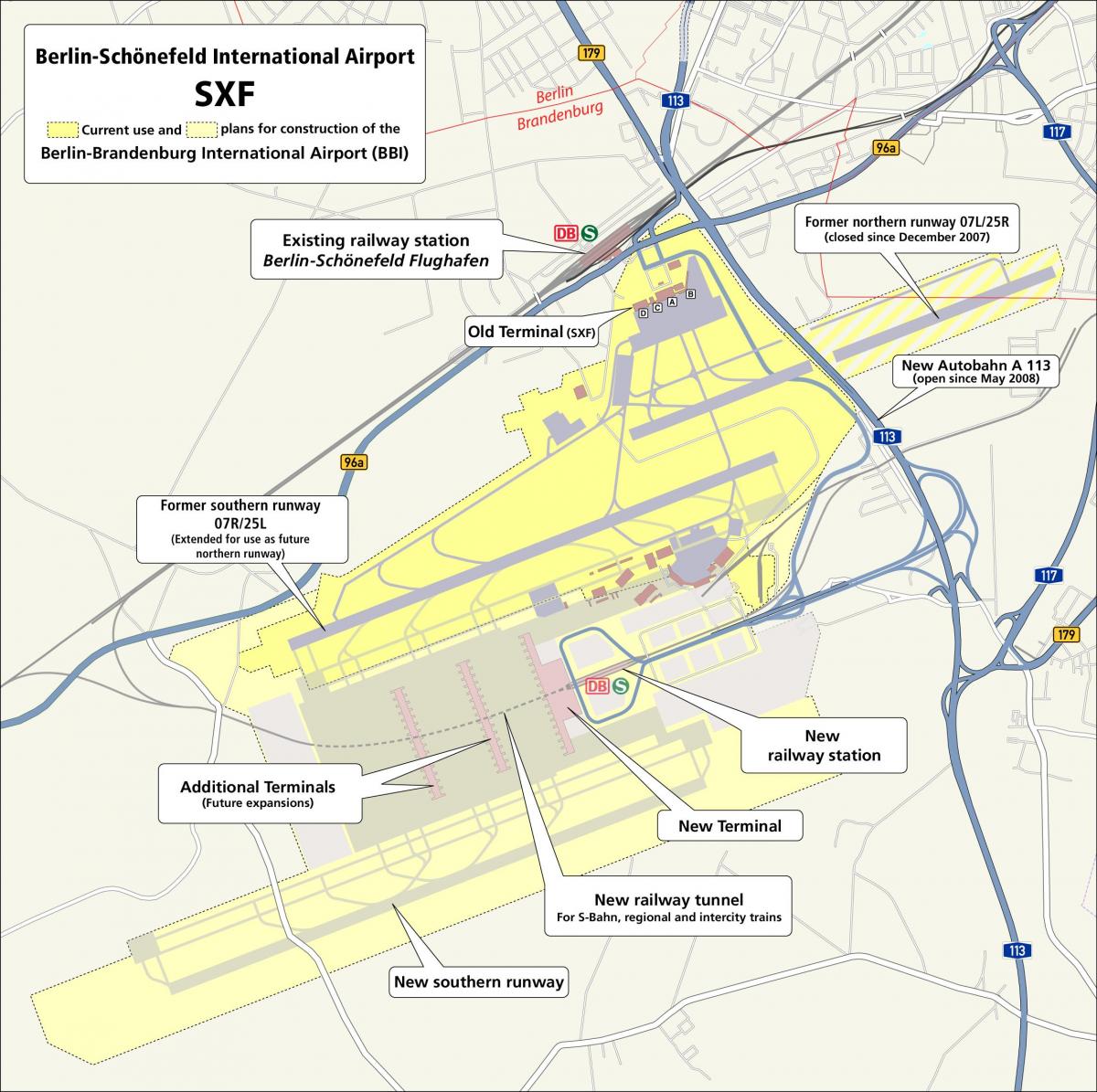 berlín schoenefeld letiště mapě