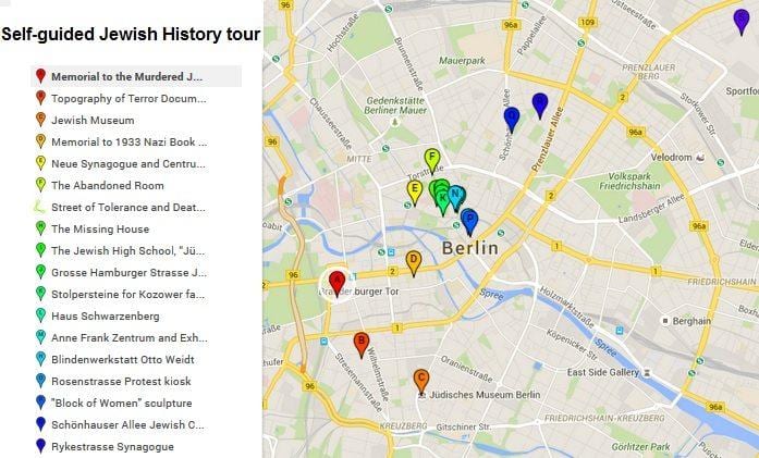 mapa židovské čtvrti berlín