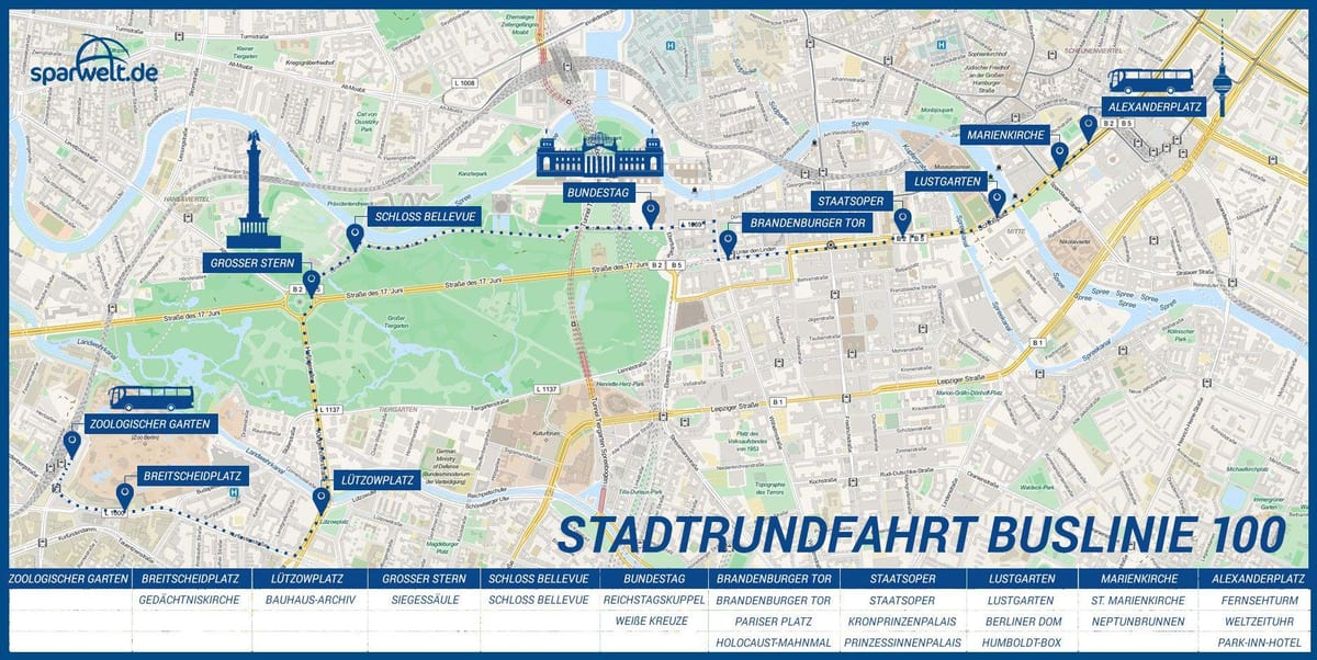 autobus 100 mapa trasy