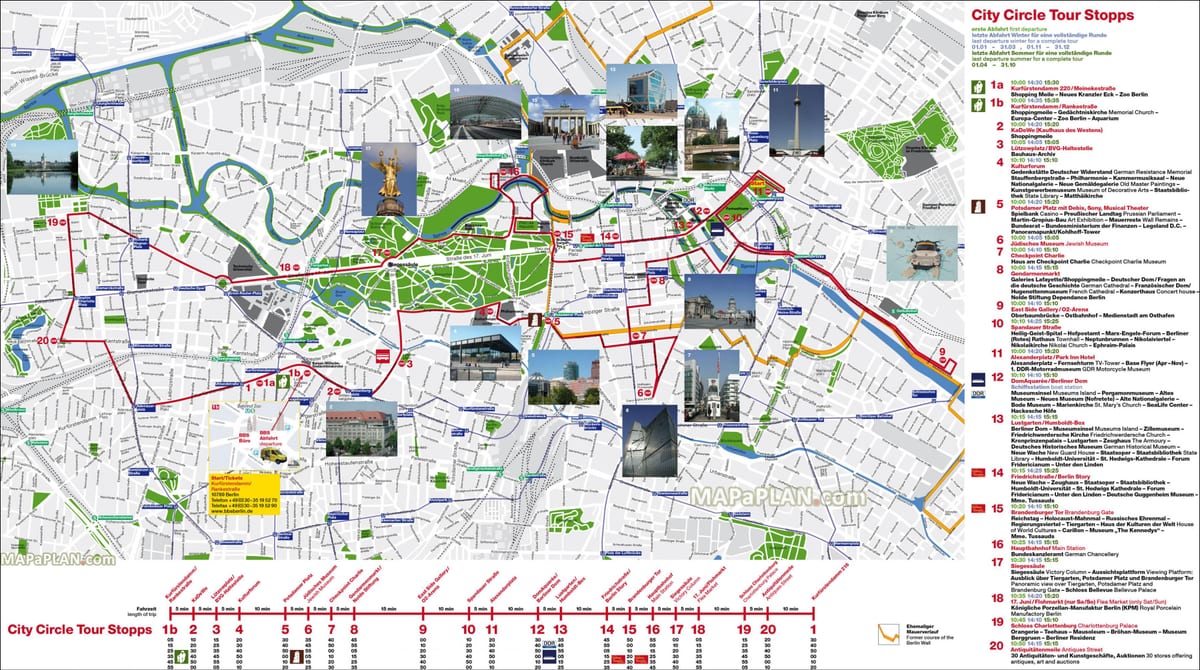 berlín hop on hop off bus mapa