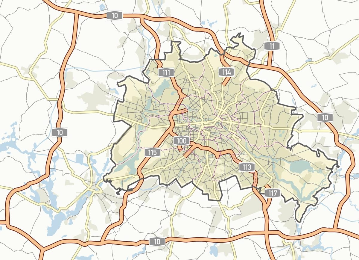 ulice mapa berlín německo