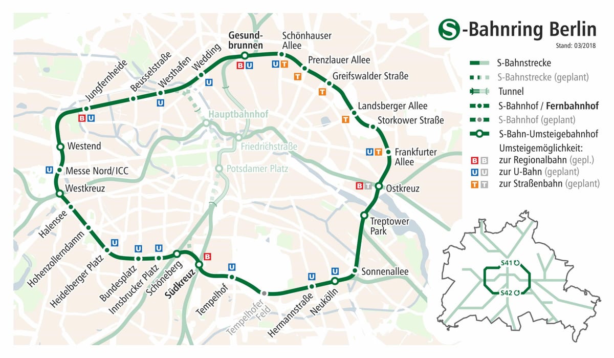 mapa berlín prsten