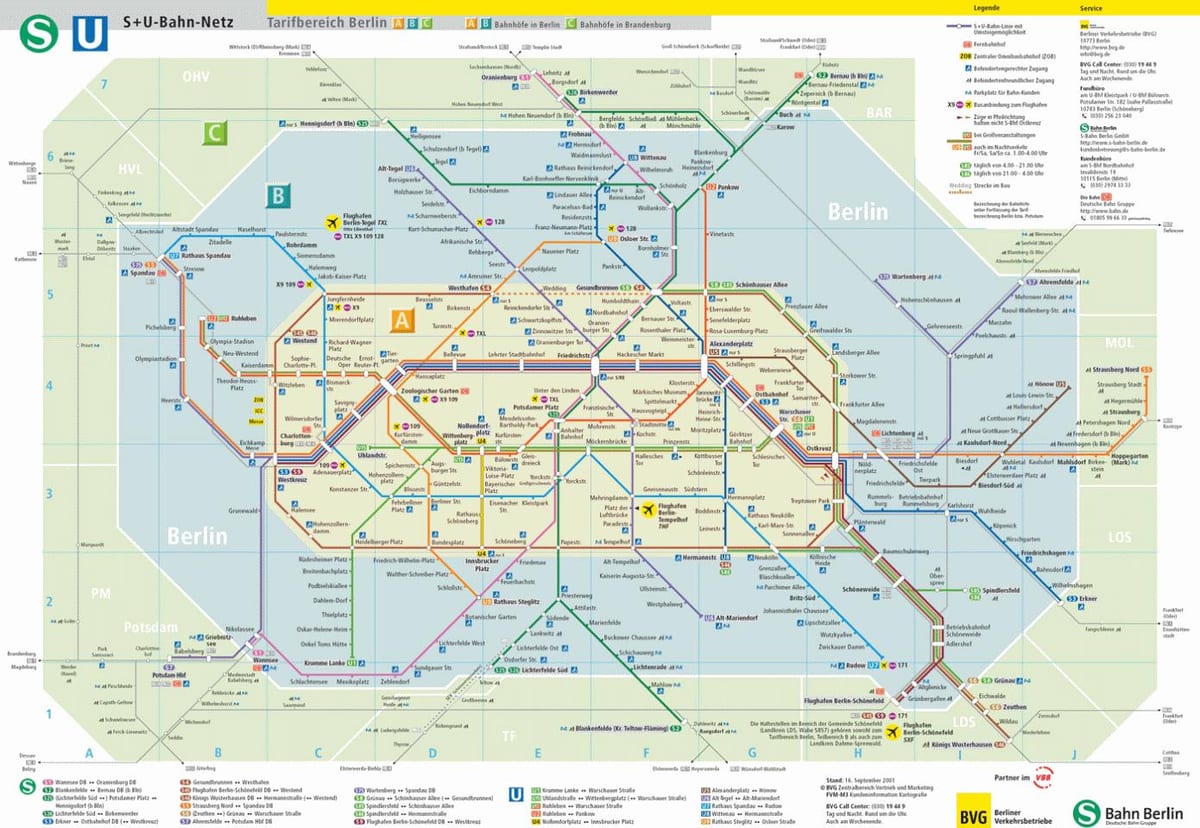 berlin u a s bahn mapa