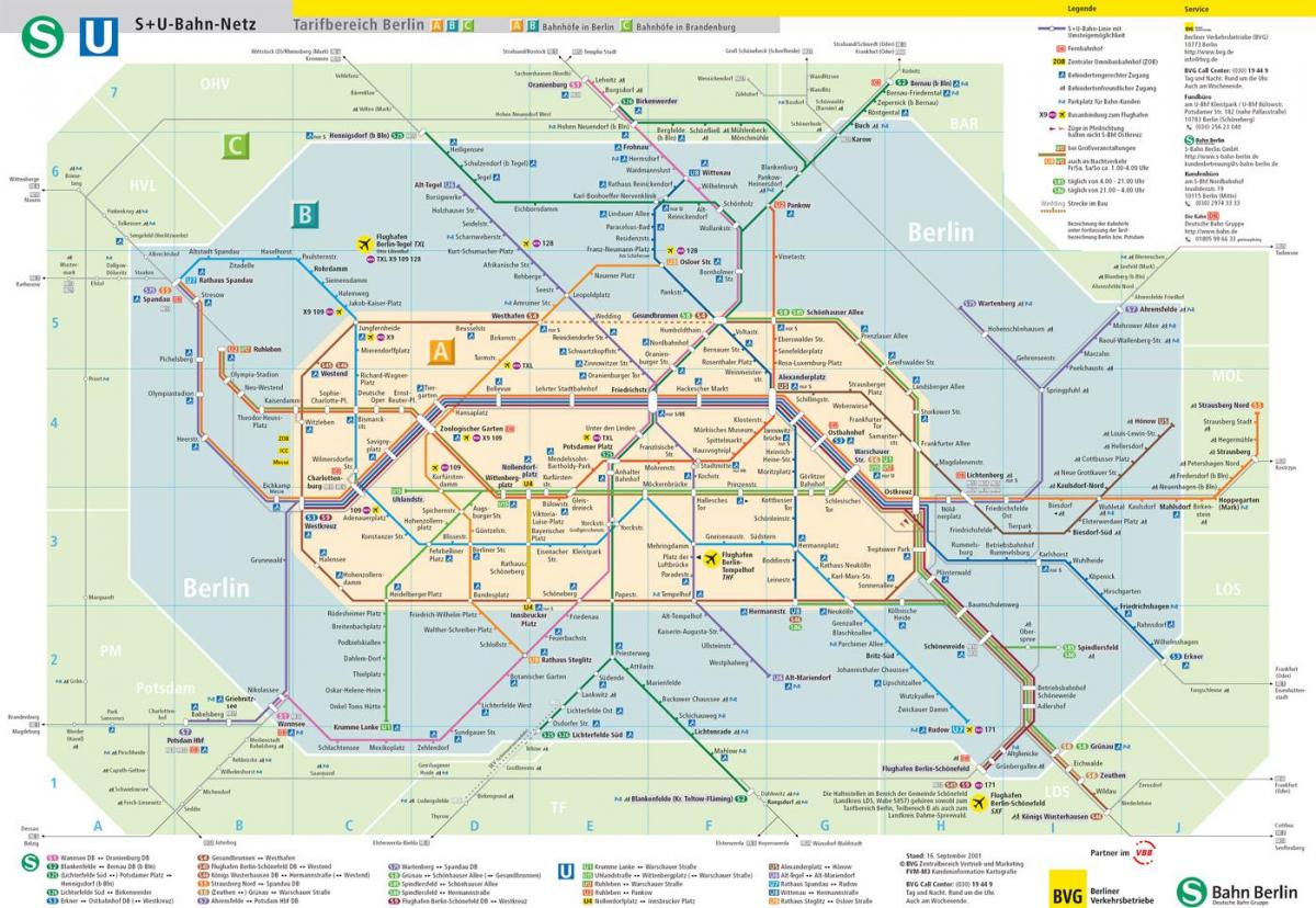 mapa metra v berlíně