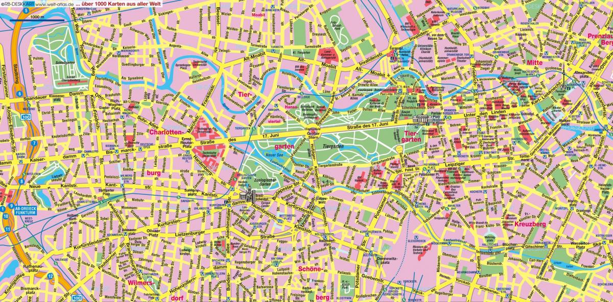 ulice mapa berlin city centre