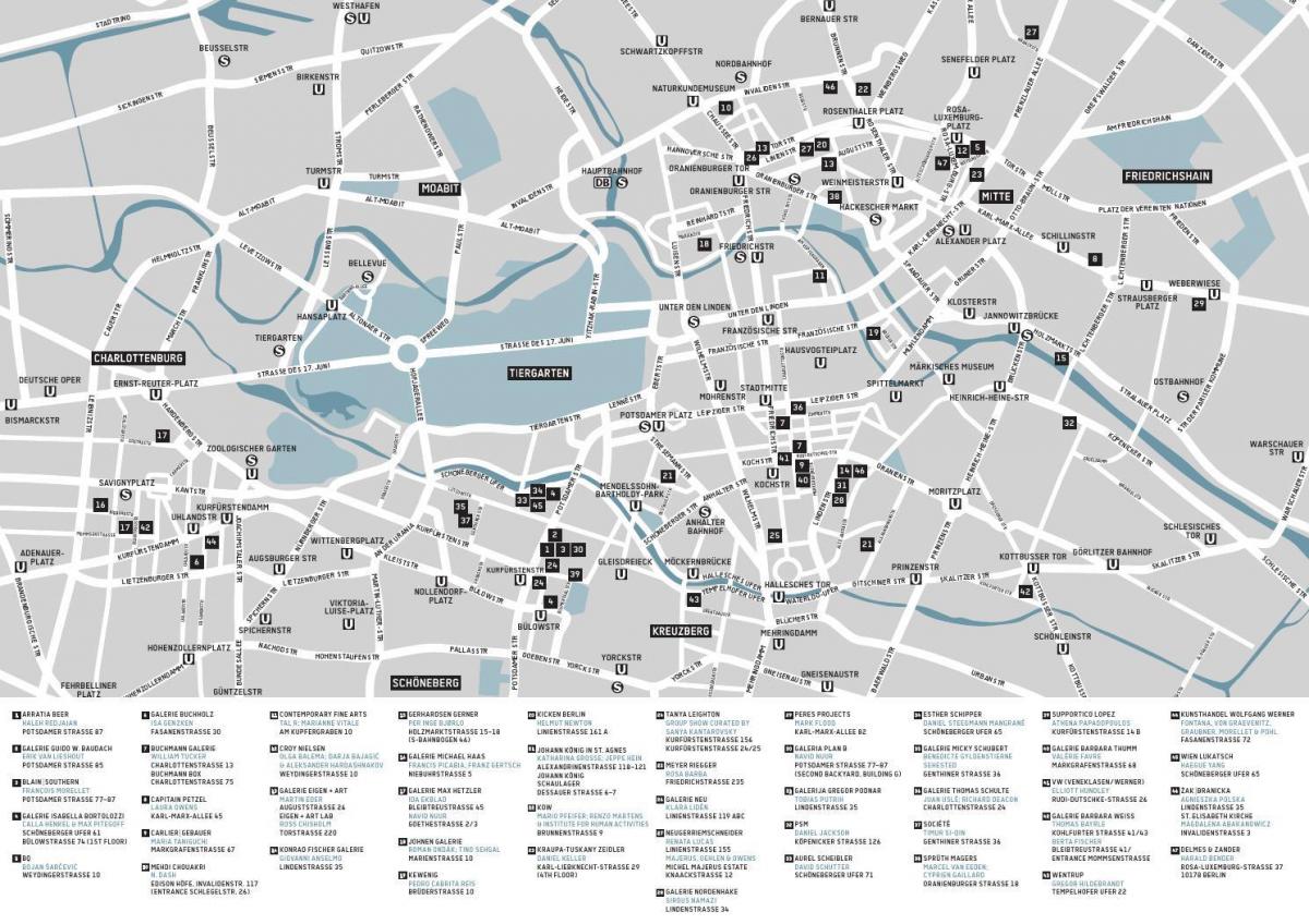 mapa berlín galerie