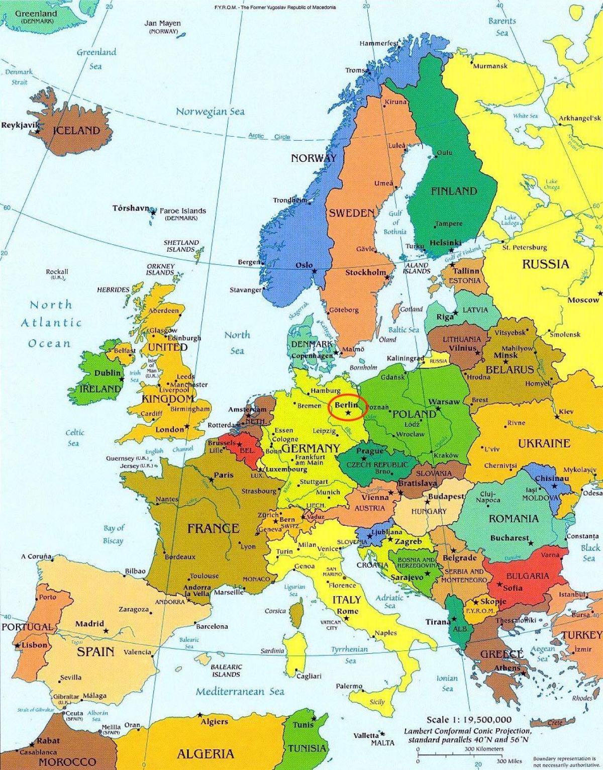 mapa berlin mapa evropy