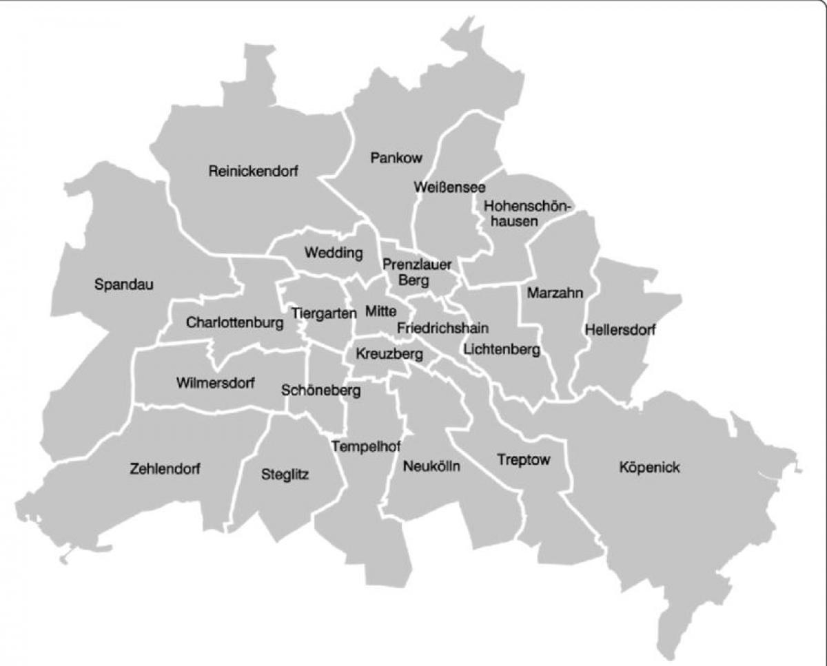 berlín čtvrtí mapě