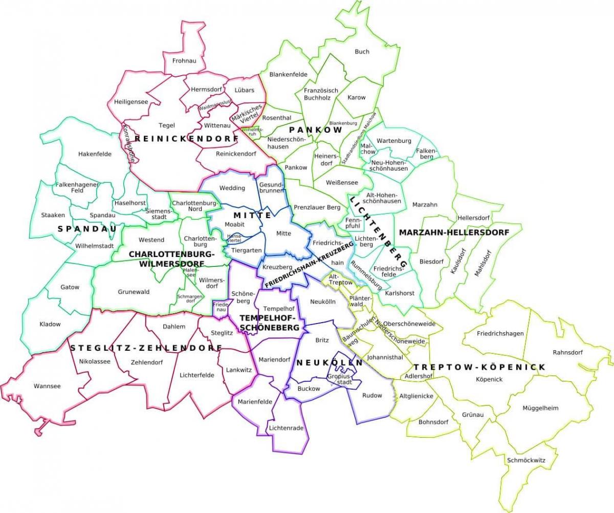 mapa berlín a okolí