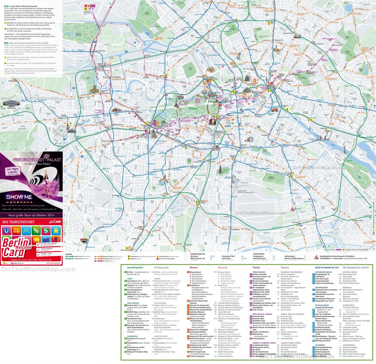 prohlídka města berlín mapě