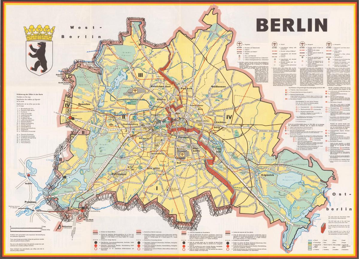 mapa berlínské zdi trasu