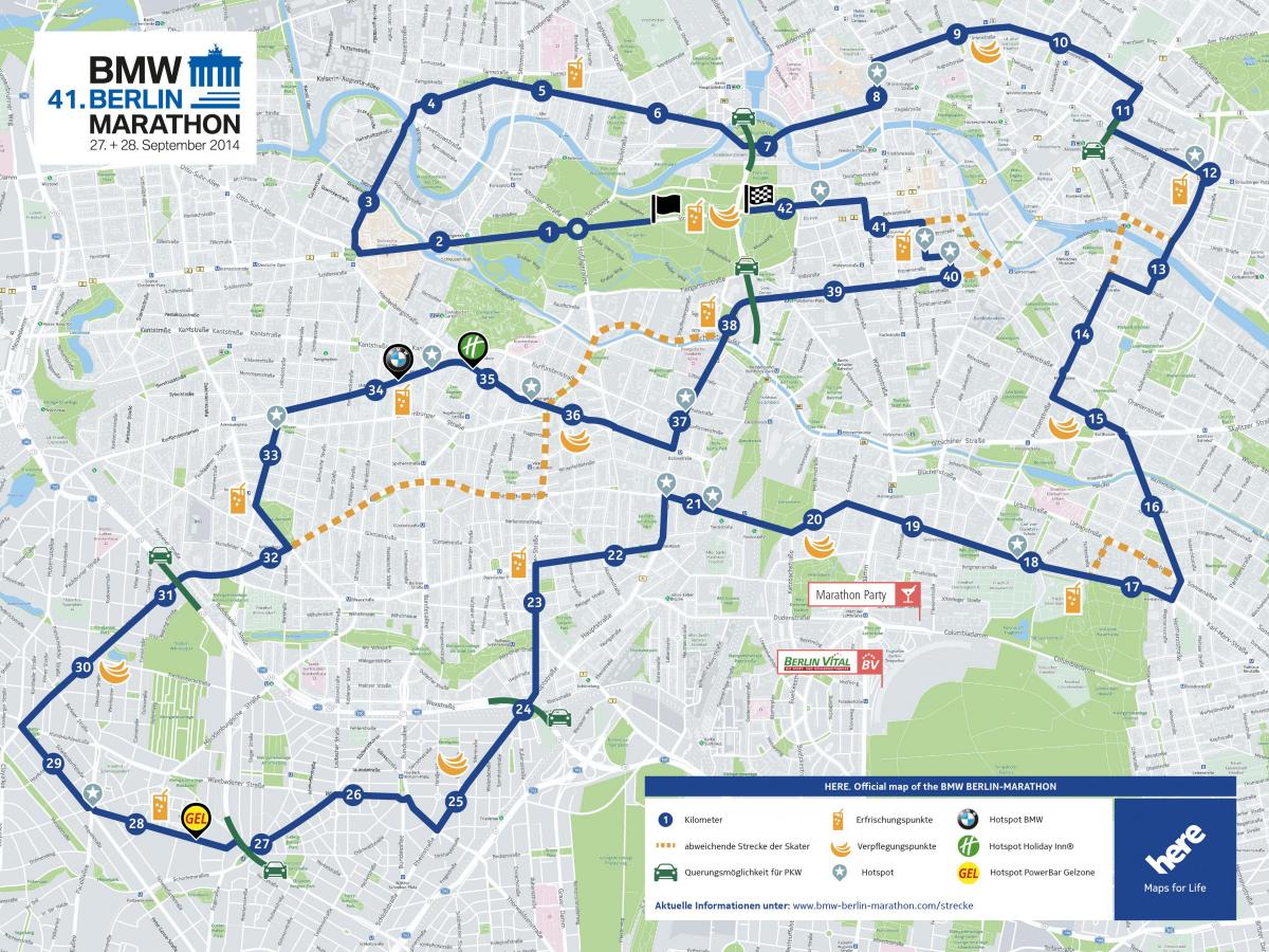 mapa berlin marathon 