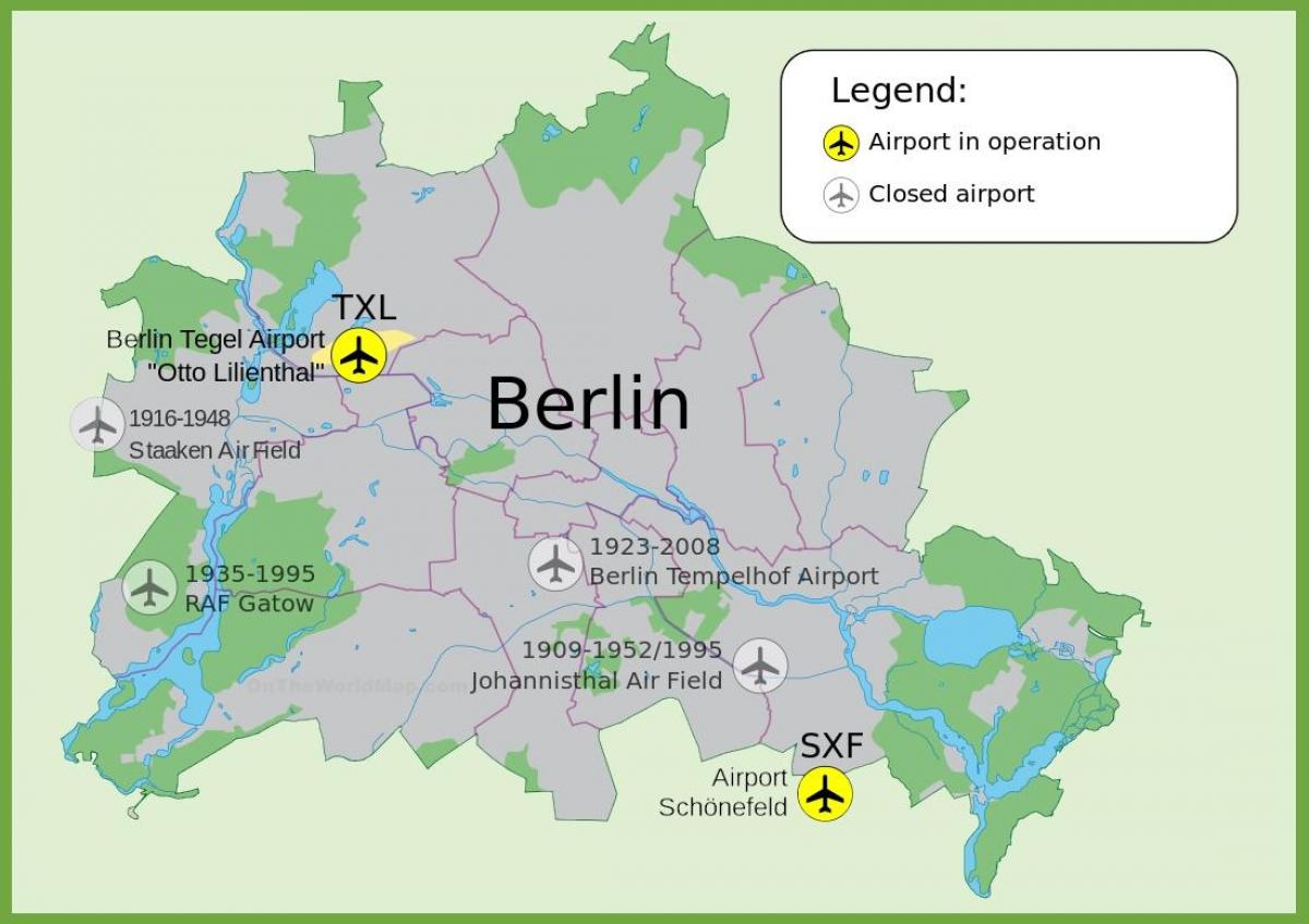mapa letiště tempelhof