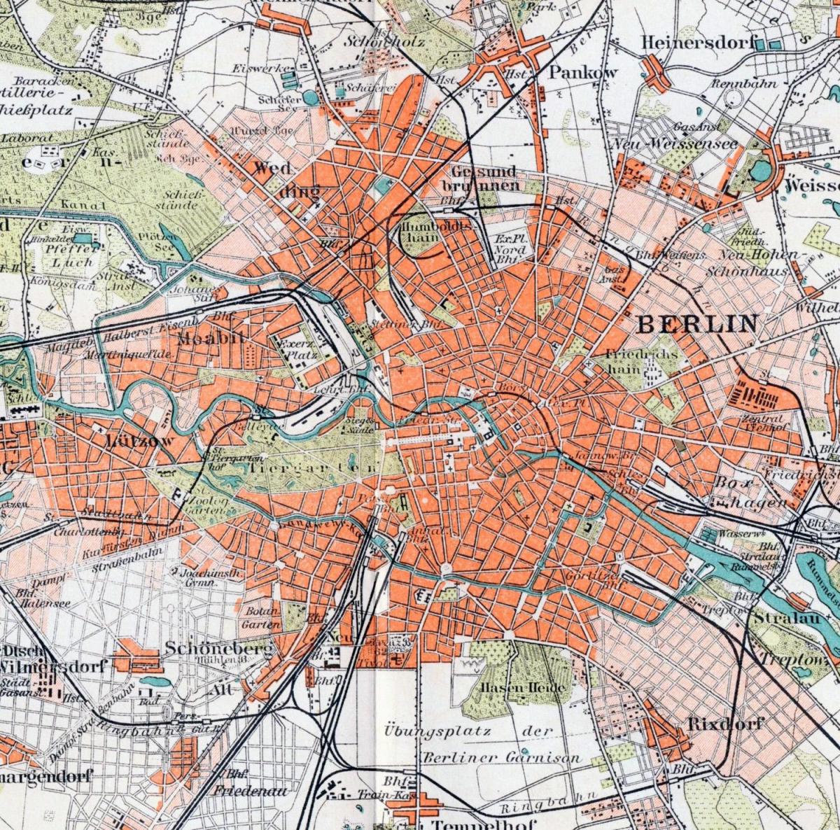 mapa staré berlíně