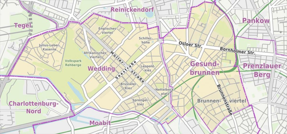 berlín-svatba mapě