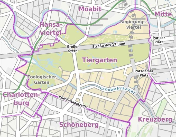 mapa tiergarten berlin