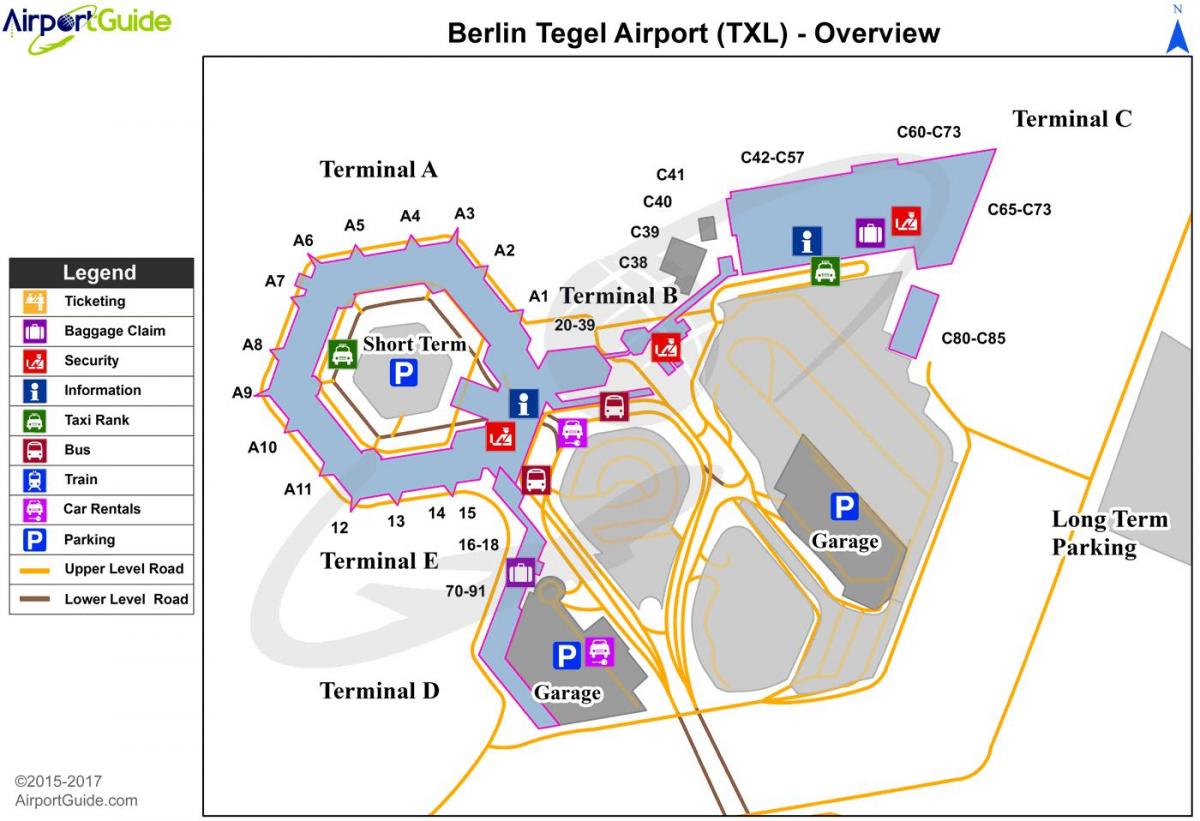 txl berlin airport mapě