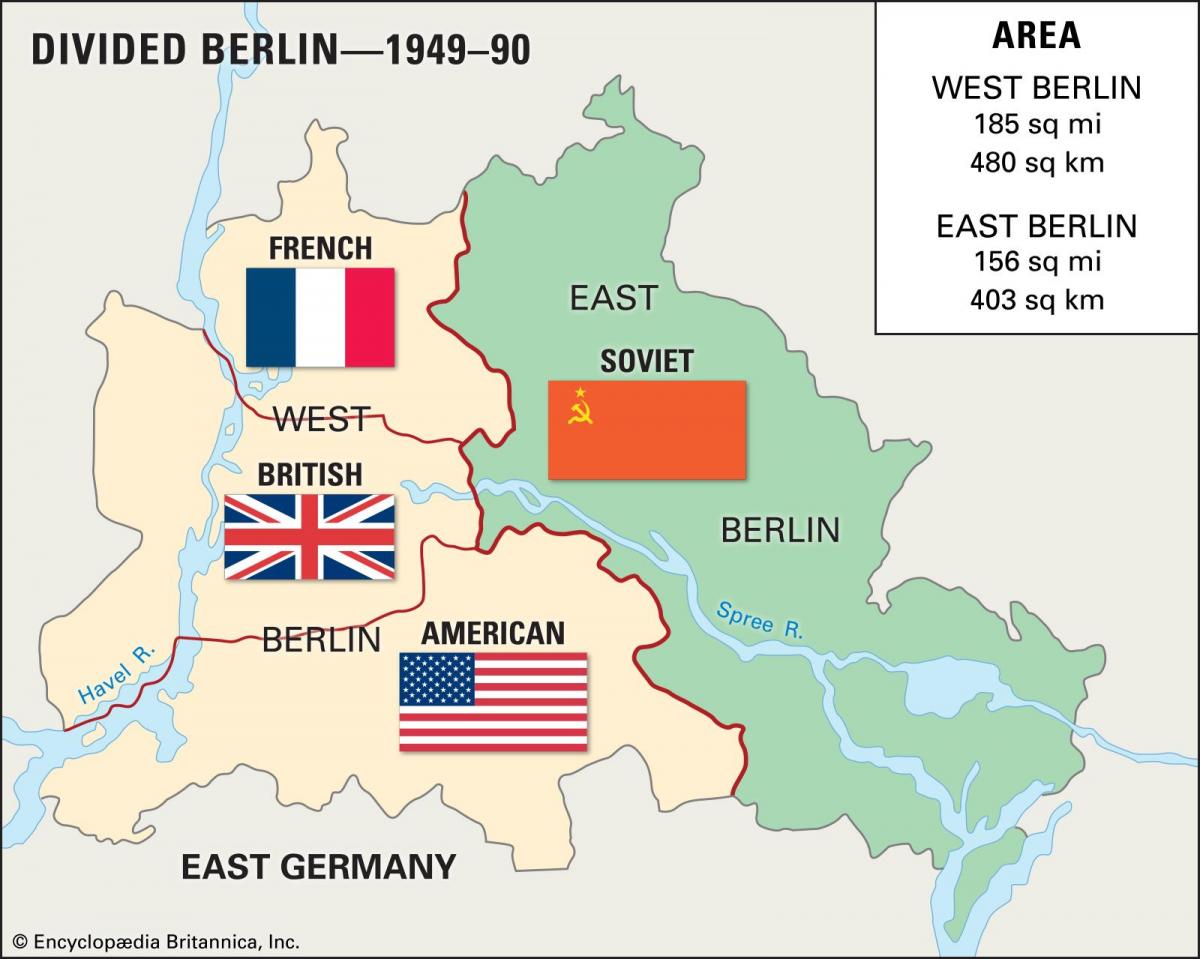 mapa východní berlín západní berlín