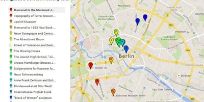 Mapa židovské čtvrti berlín