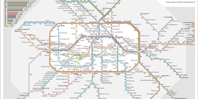 Berlin city vlak mapě