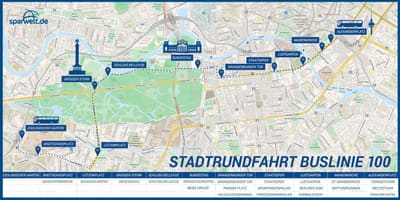 Autobus 100 mapa trasy