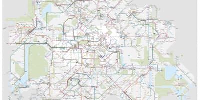 Berlín autobusové linky mapě