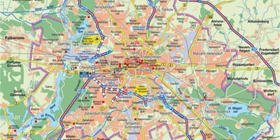 Berlin city mapě
