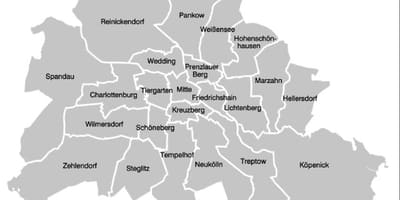 Berlín čtvrtí mapě
