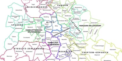 Mapa berlín a okolí