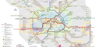 Mapa berlín regionální vlak 