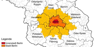 Mapa berlín region