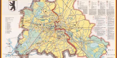 Mapa berlínské zdi trasu