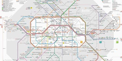 Berlín ab, pásmo mapě