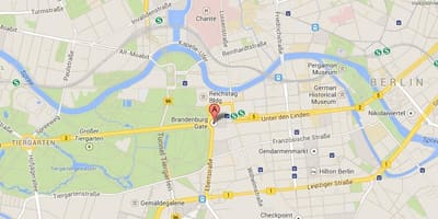 Mapa braniborská brána berlín