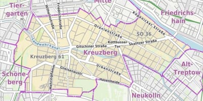Berlin kreuzberg mapě