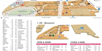 Mapa nákupního centra mall of berlin