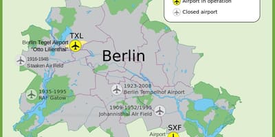 Mapa letiště tempelhof